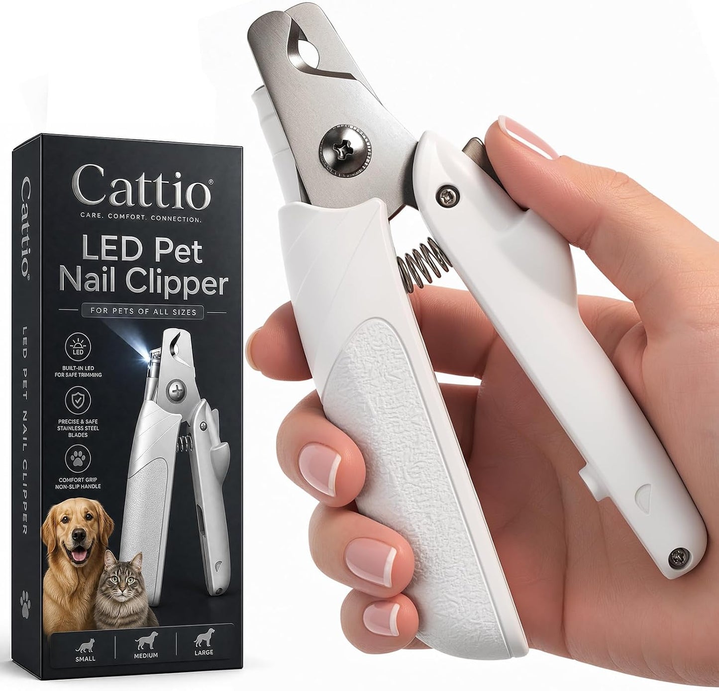 Dog Nail Clippers - All Steel Material, Built-in Spring,Heavy Duty Dog Nail Trimmer Full Metal Razor Sharp Professional for All Dogs Cats with Thick Toena,Dog Nail Trimmers - Image 11