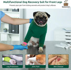 Soft cotton polyester blend dog recovery garment close up texture