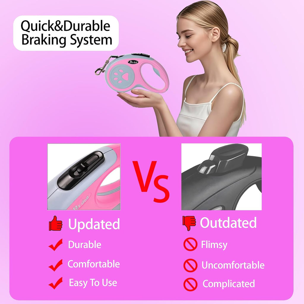 Demonstration of one-handed brake and lock button on Veligood leash
