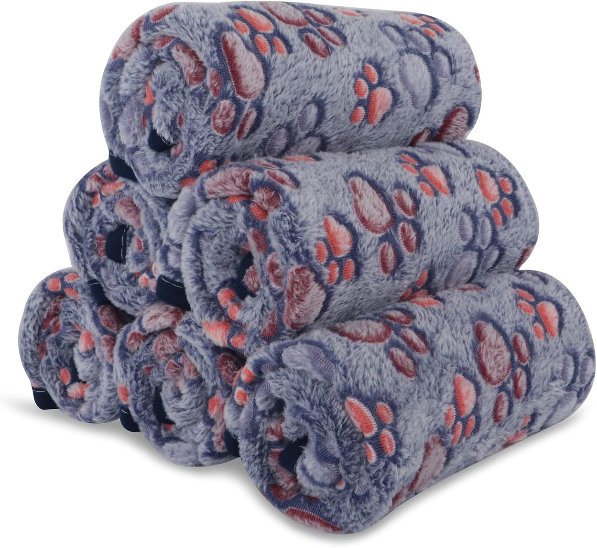 BVAGSS 6 Pack Small Dog Blanket, Super Soft Warm Pet Cover Blankets, Paw Print Puppy Fleece Flannel Blanket for Small Medium Dogs and Cats MW003 - Image 12
