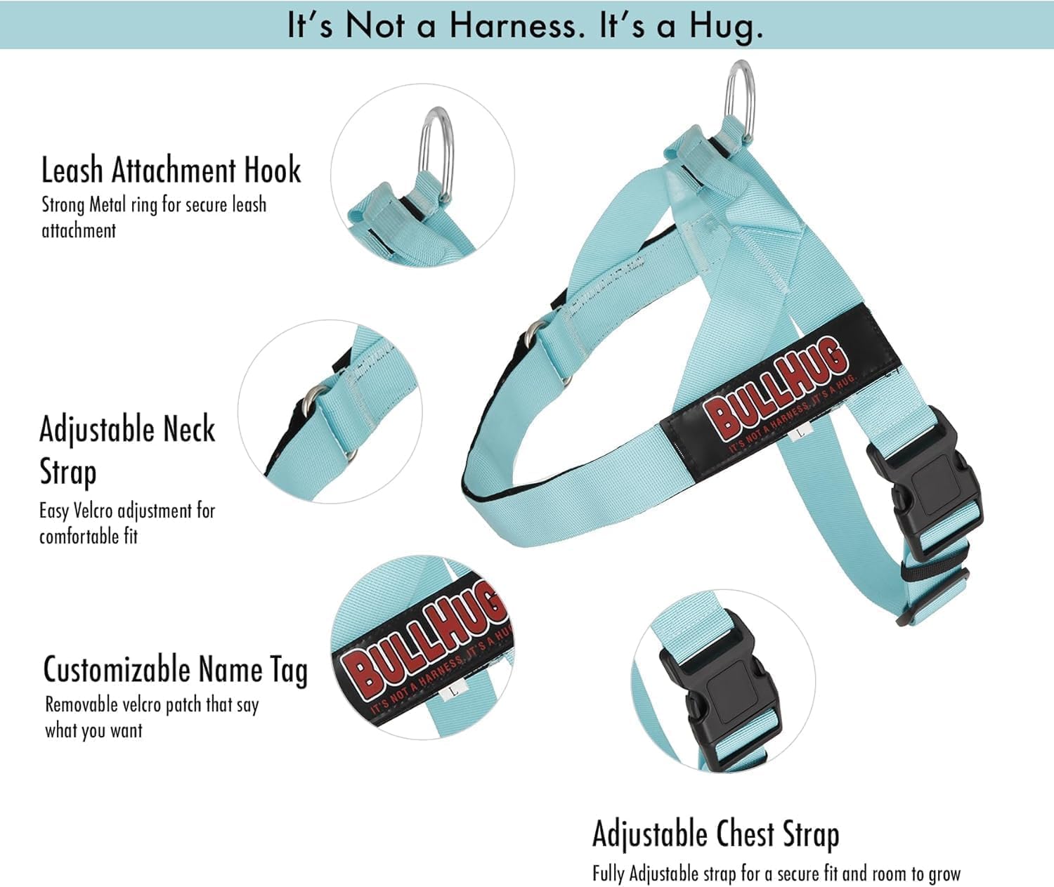 Close up of bullhug heavy duty harness handle