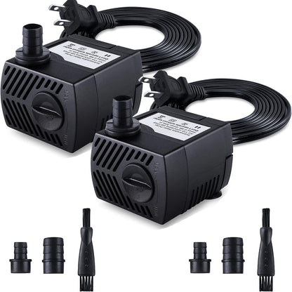 CWKJ Submersible Water Fountain Pump front view showcasing compact design for aquariums.