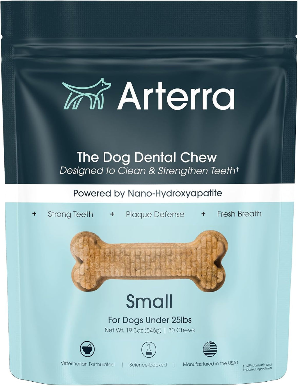 Arterra Pet Science Dog Dental Chews with Nano-Hydroxyapatite Next-Generation Daily Chews for Stronger Teeth, Fresh Breath (Small Dog, 14 Count (Pack of 1)) - Image 10