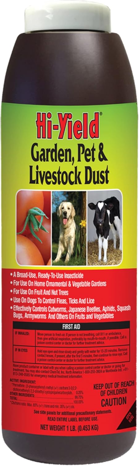 Label detail of Hi-Yield insect killer for dogs and plants
