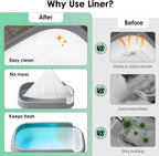 FortiCrest jumbo drawstring kitty litter liners showing extra thick durable material