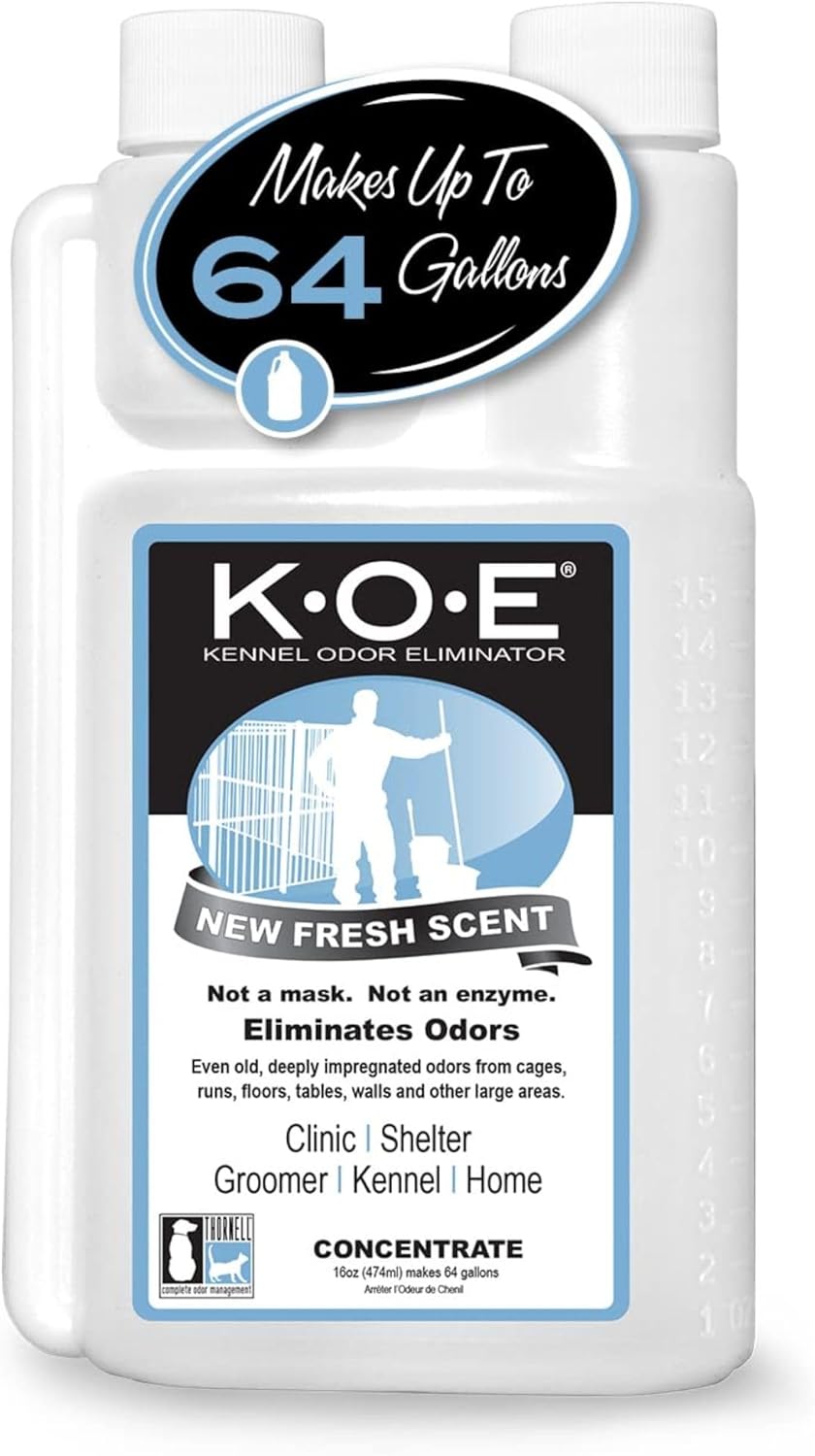 Thornell KOE Kennel Odor Eliminator Concentrate, Odor Eliminator for Strong Odors, Great for Cages, Runs, Floors & More, Pet Odor Eliminator for Home & Kennel w/Safe, Non-Enzymatic Formula, 128 oz - Image 13