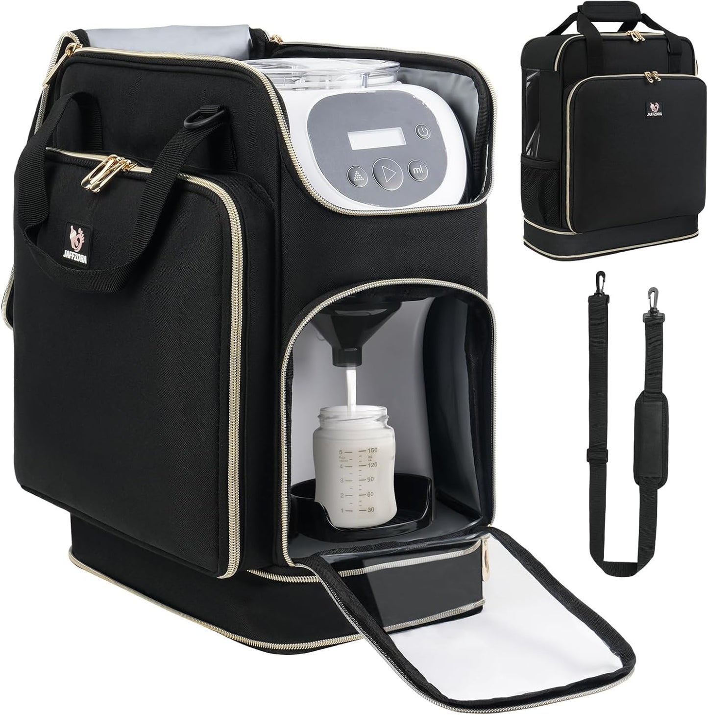 Jaffzora carrying case for baby brezza formula pro mini front view