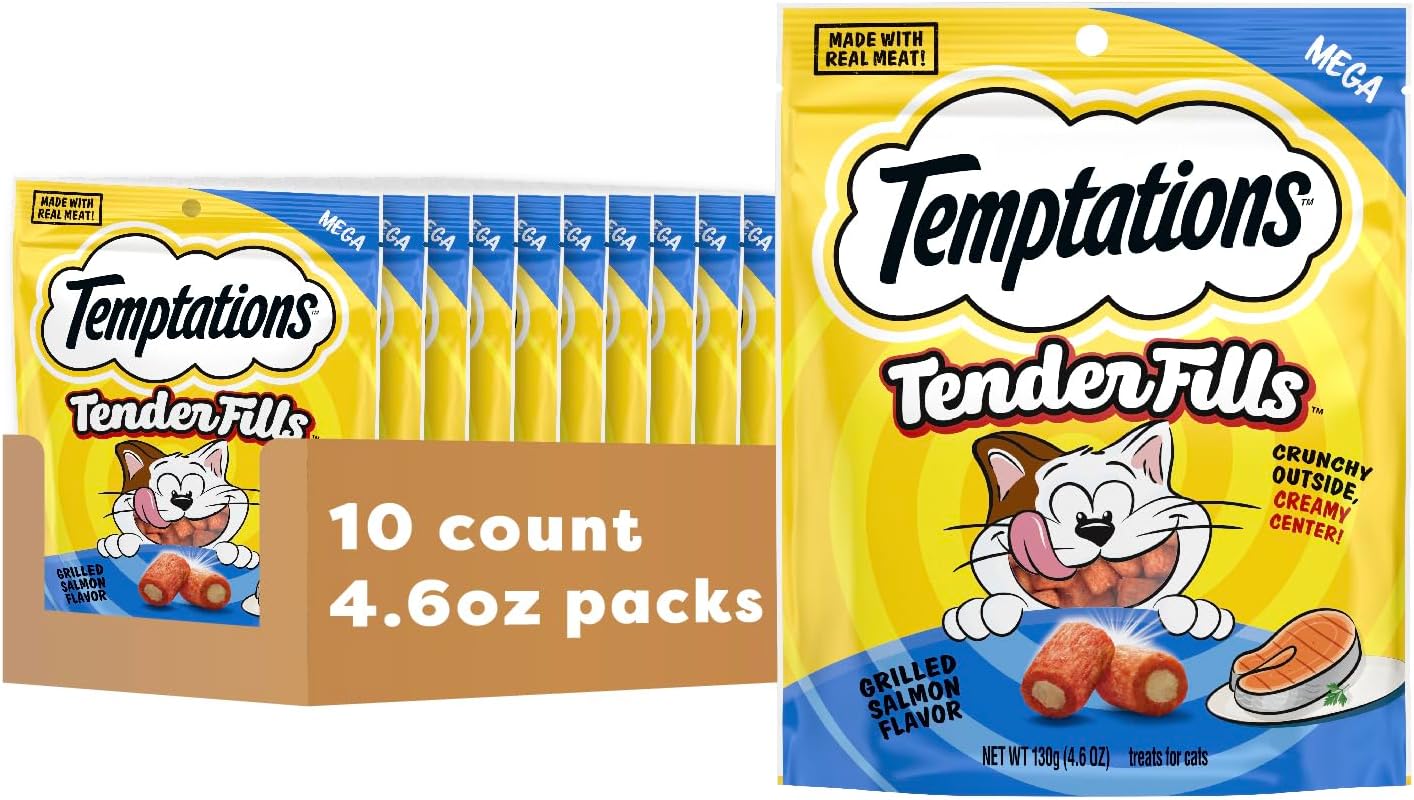 Temptations Tender Fills Crunchy and Soft Adult Cat Treats, Festive Feast Roasted Chicken Flavor, 11.6 oz. Pouch - Image 14