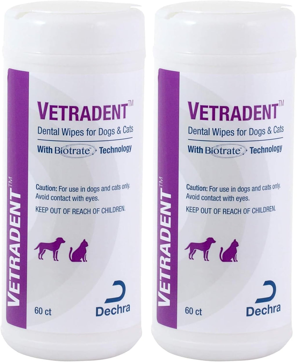 Vetradent dental wipes packaging emphasizing the mild vanilla flavor profile for easy pet cleaning.