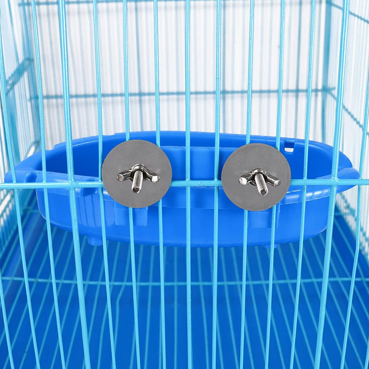 Bird Bath for Cage with 3 Balls Bird Tub Bowl Basin Hanging Birdbath Toy Pet Parrot Cage Budgie Accessories Shower Parakeet Cockatiel Water Shower Box Food Feeder Holder Tray Bird Cage Accessories - Image 3