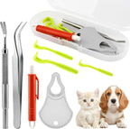 Frinovalt tick remover tool kit front view showing 7-piece set