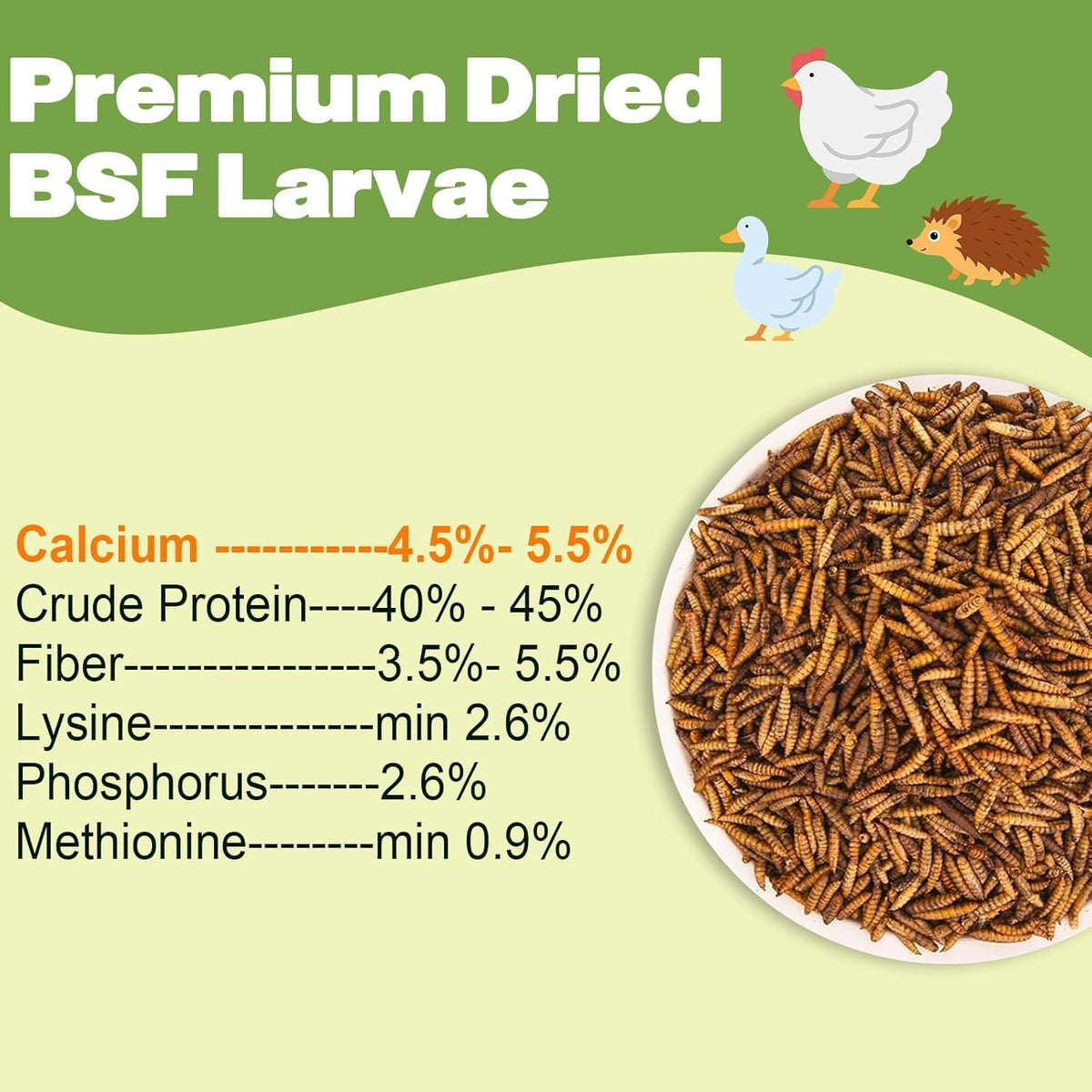 Liwii 5 lb insect feed bag packaging details