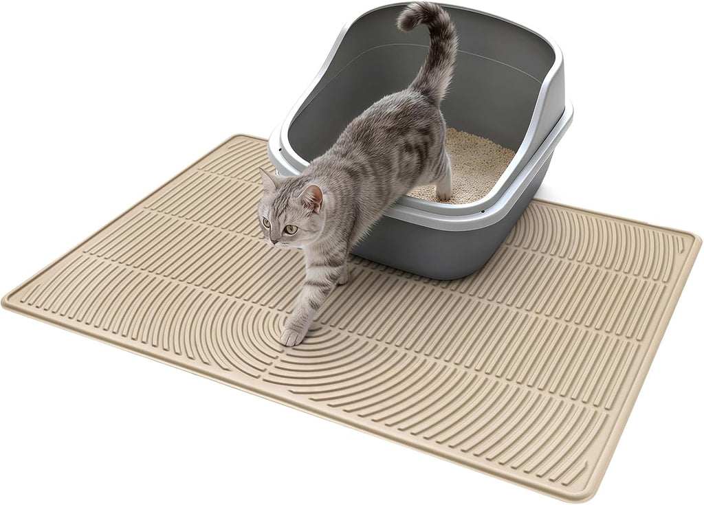 Pawtasy Cat Litter Box Mat,40" x 28" Extra Large Silicone Waterproof Litter Trapping Mat for Scatter Control Soft on Kitty Paws Non-Slip Easy to Clean - Image 11