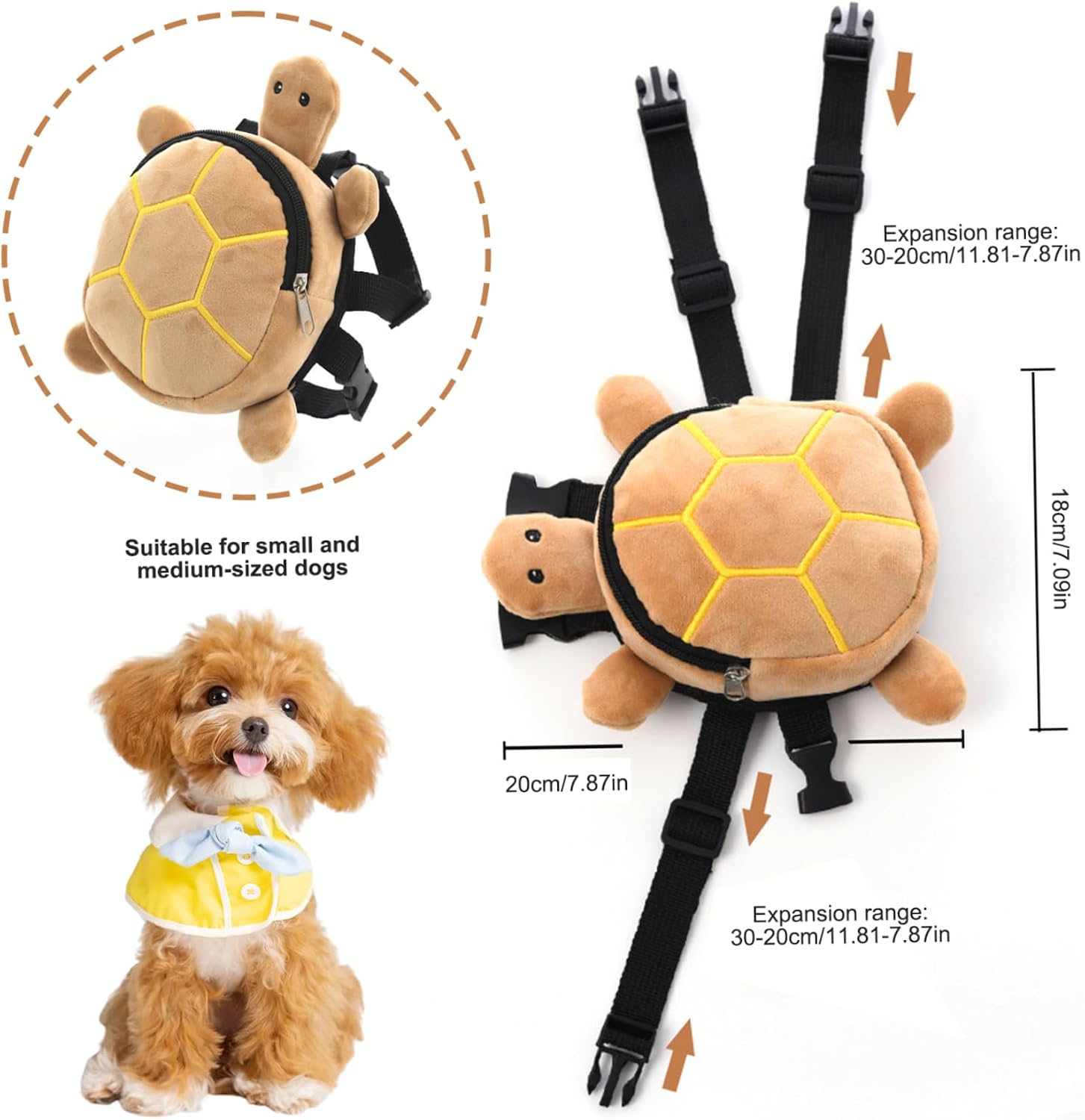 High quality quick release buckles on the pet vest for secure outdoor walks