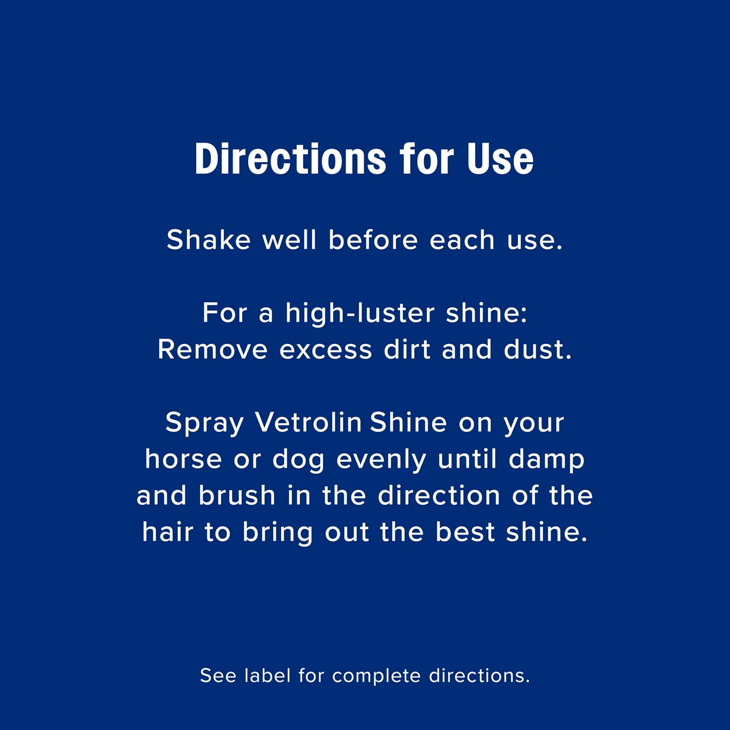 Farnam Vetrolin Shine animal coat protectant bottle showcased on clean background