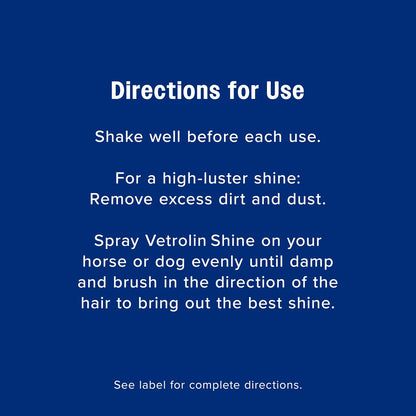 Farnam Vetrolin Shine animal coat protectant bottle showcased on clean background
