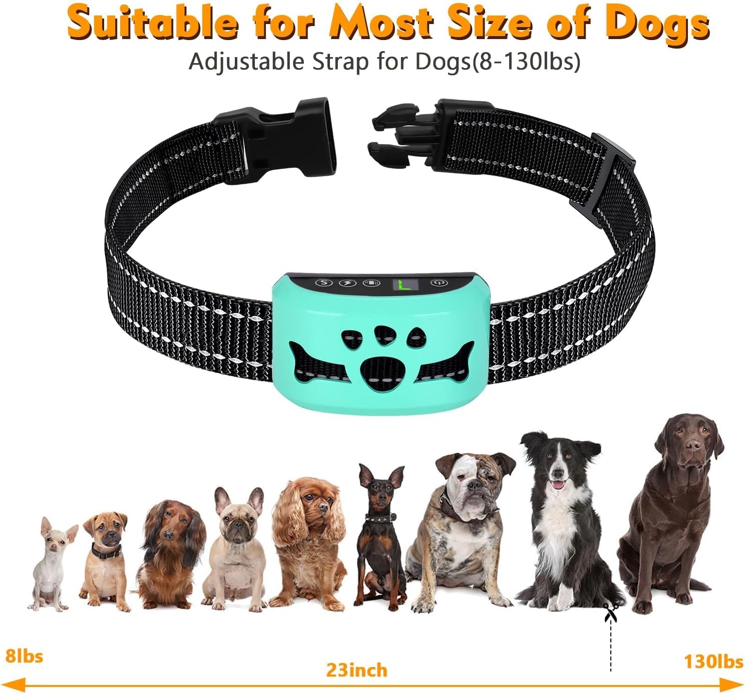 Waterproof BXQ training collar for large dogs