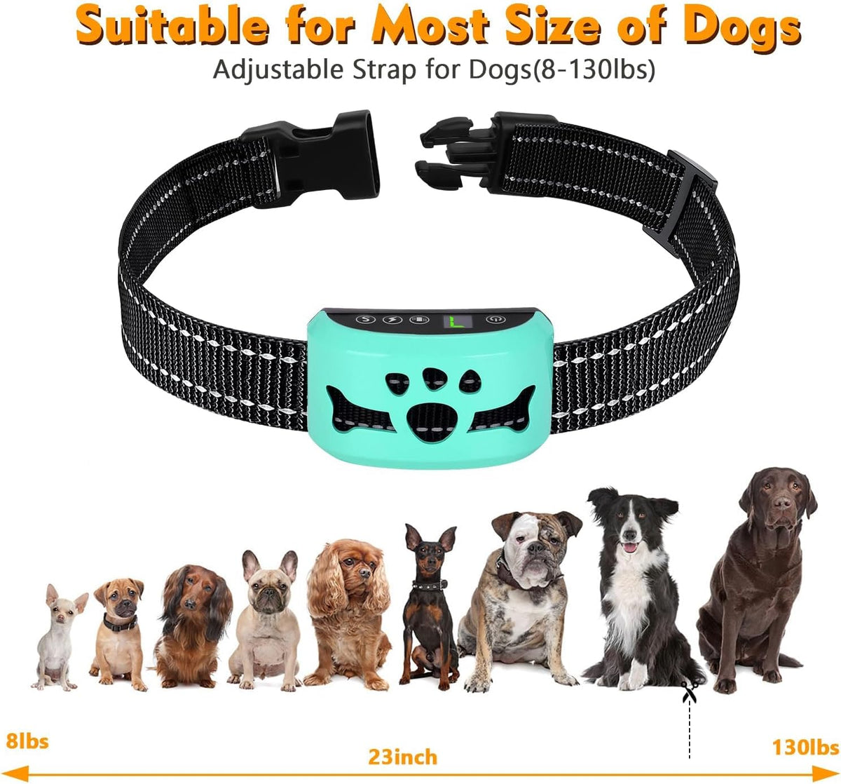 Waterproof BXQ training collar for large dogs