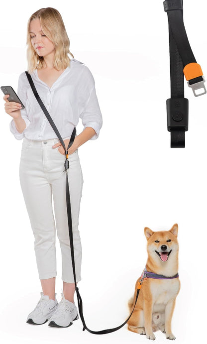 SVD.PET 4-in-1 hands free dog leash in black front view