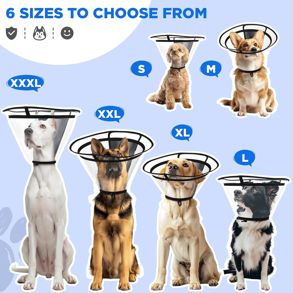 Bonthee lightweight bite resistant plastic dog Elizabethan collar packaging instructions.