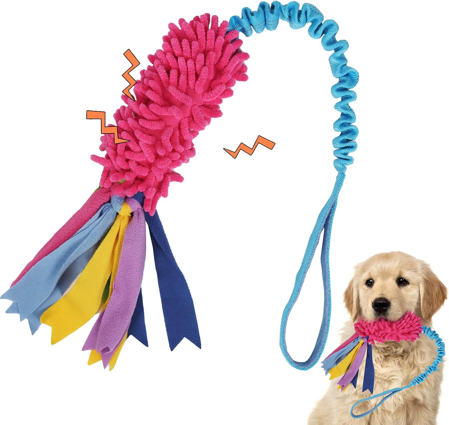 wodoca Dog Tug Toy, Dog Toys for Aggressive Chewers - Strong Squeak Rope Toy, Easy to GRAP Chew Toy for Large Dogs, Puppies, Middle Dogs - Ideal for Training and Play, Hand Made - Image 9