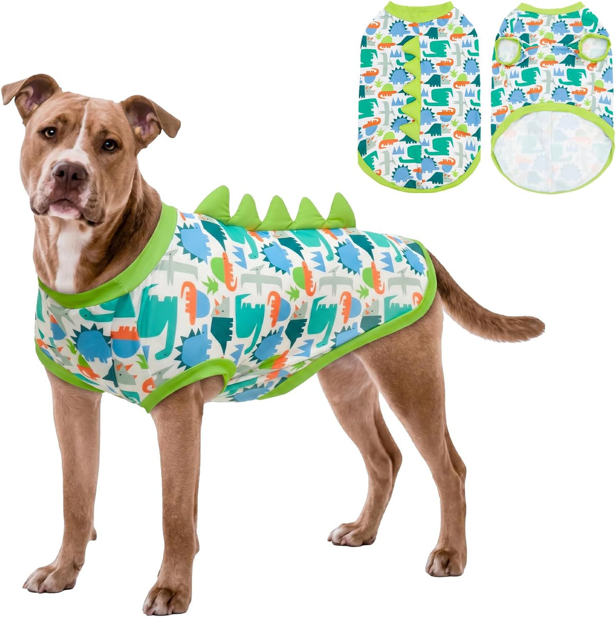 UPF 50+ Sun Protection Dog Shirt - Sleeveless Cooling Vest for Large Dogs Boy, Quick-Dry Pet T-Shirt with Funny Dinosaur Horns, UV Protective Breathable Dog Clothes U-COSBX01L - Image 13
