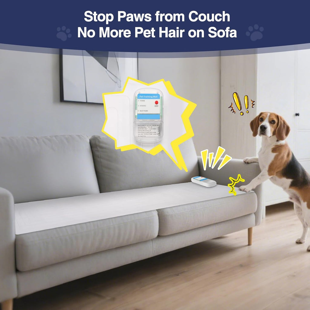 Paparela electric training mat layout on sofa