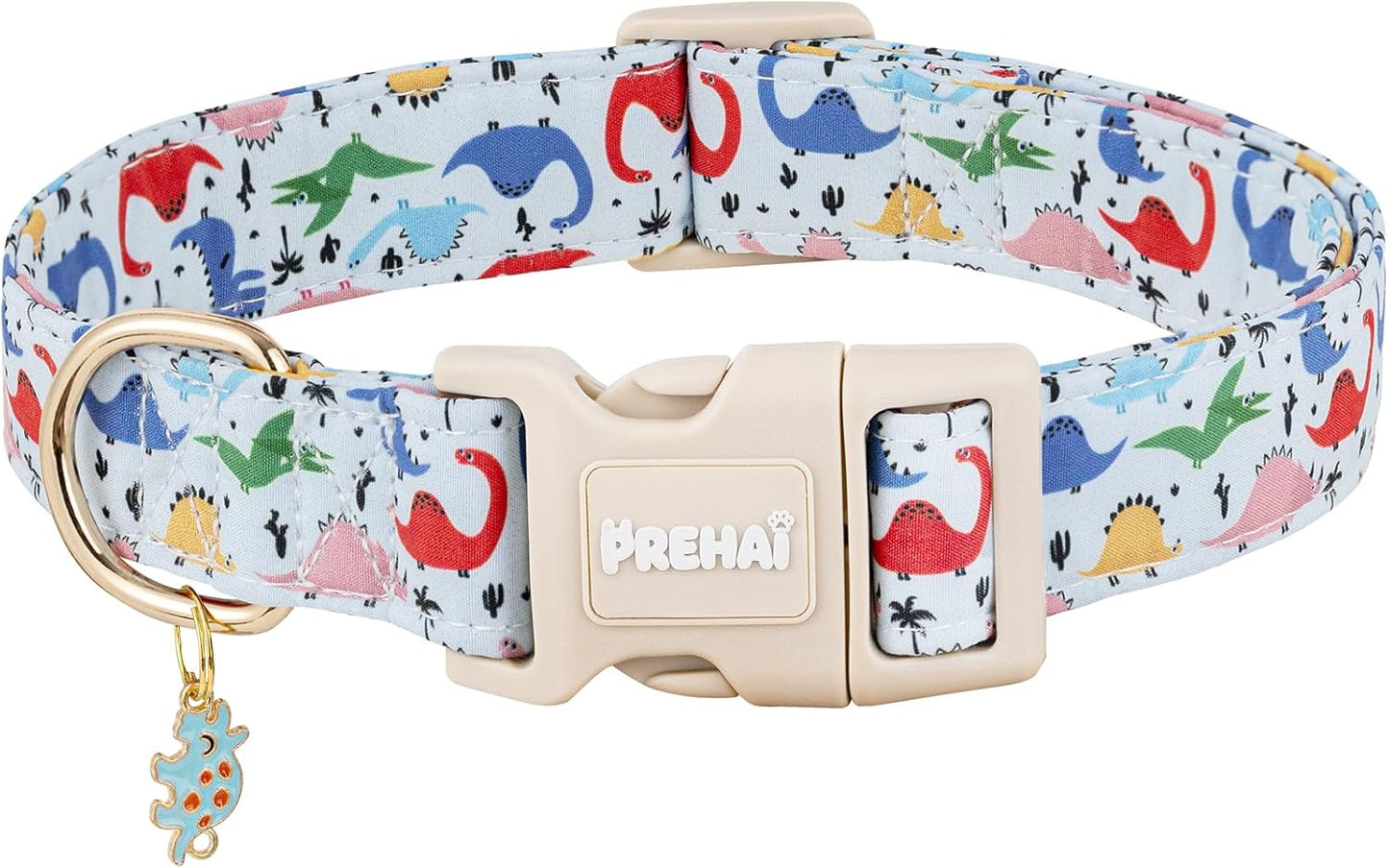 PREHAI Pink Strawberry Dog Collar Sweet Spring Summer Collars with Cute Strawberries Pattern for Female Girl Small Medium Large Dogs S - Image 9
