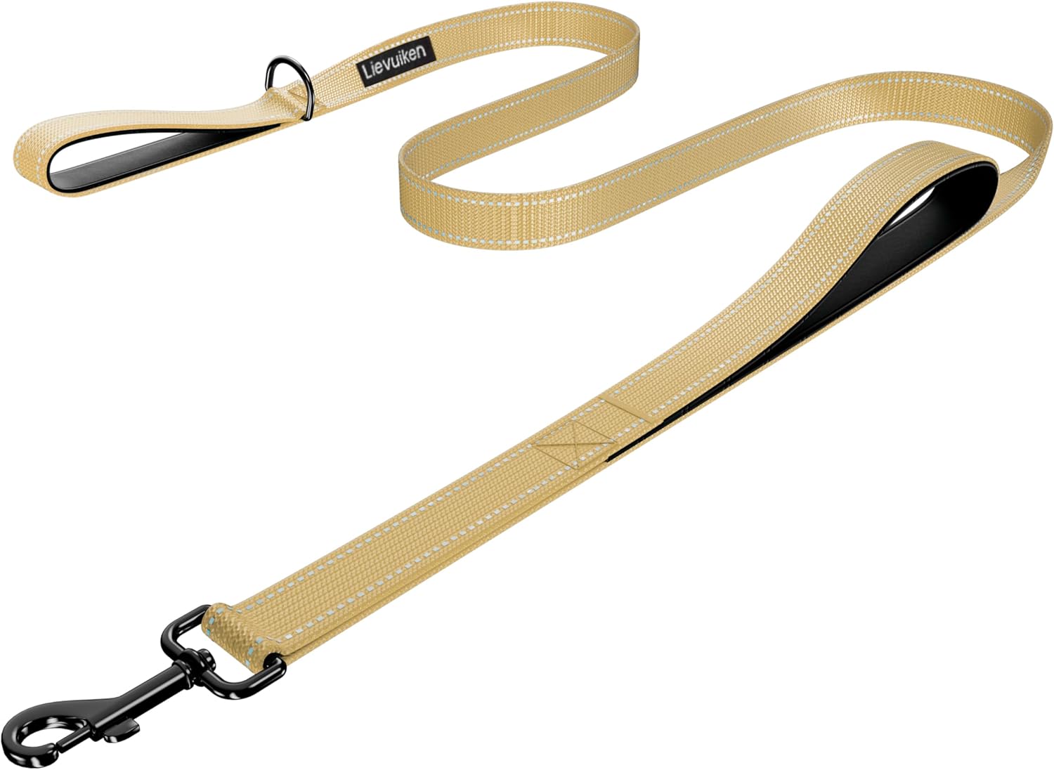Dog Leash 4ft Long, Double Handle Dog Leash for Safety Control Training, Heavy Duty Dogs Leads with Traffic Padded Handles, Reflective Leashes for Small Medium Large Dogs(4ft, Black) - Image 14