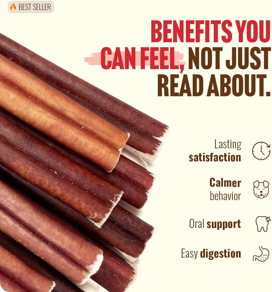 Natural Farm twenty five count bag of long lasting bully sticks