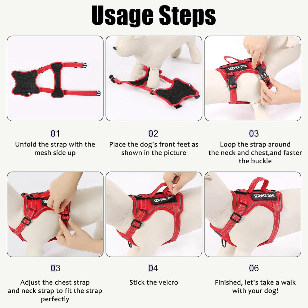 Adjustable oxford pet harness with three metal traction loops displayed