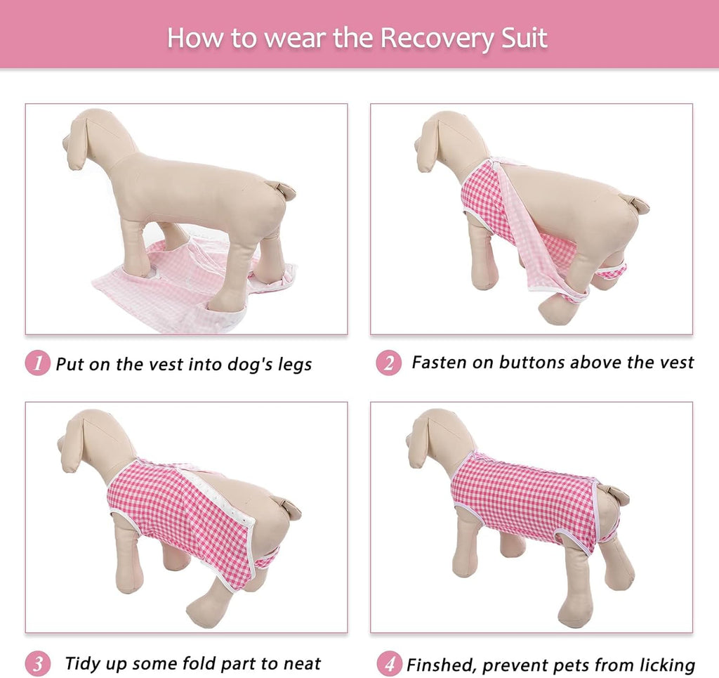 Kuoser high elastic breathable pet recovery onesie flat lay