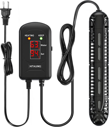 Full box set of HiTauing aquarium heater with power cable