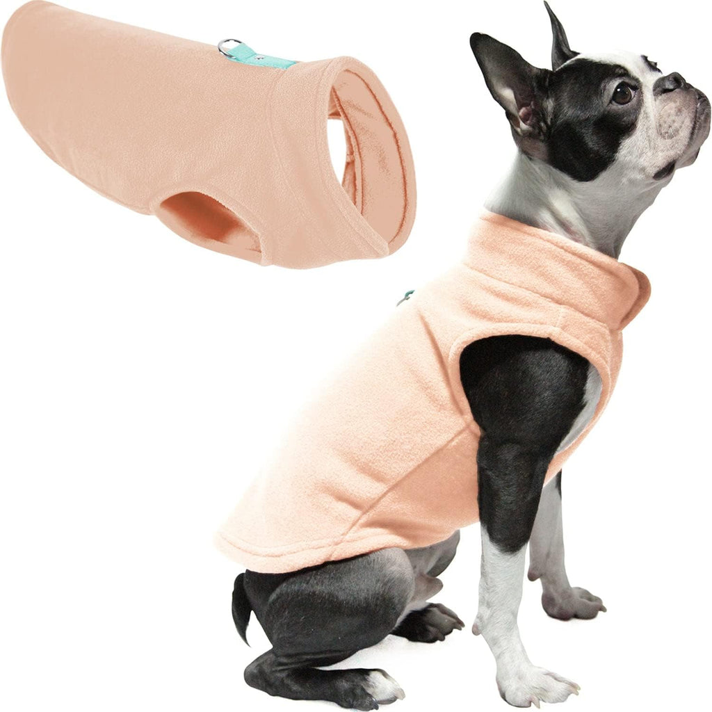 Gooby fleece vest dog pullover underbelly cut design for easy pet bathroom breaks