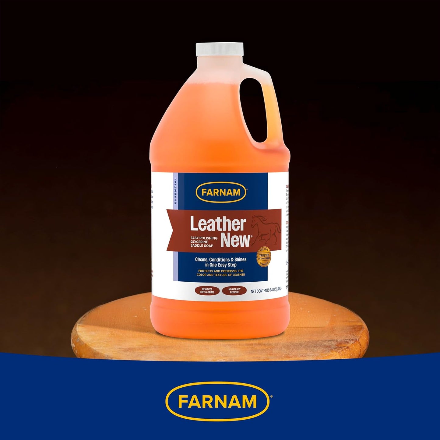 Farnam Leather New Easy-Polishing Glycerine Saddle Soap and Leather Saddle Cleaner, Protects and Preserves Leather, Cleans, Conditions and Polishes, 64 Oz. - Image 9