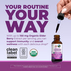 MARYRUTH'S Organic Elderberry Liquid Drops for Adults & Kids, Immunity, 1oz - Image 2
