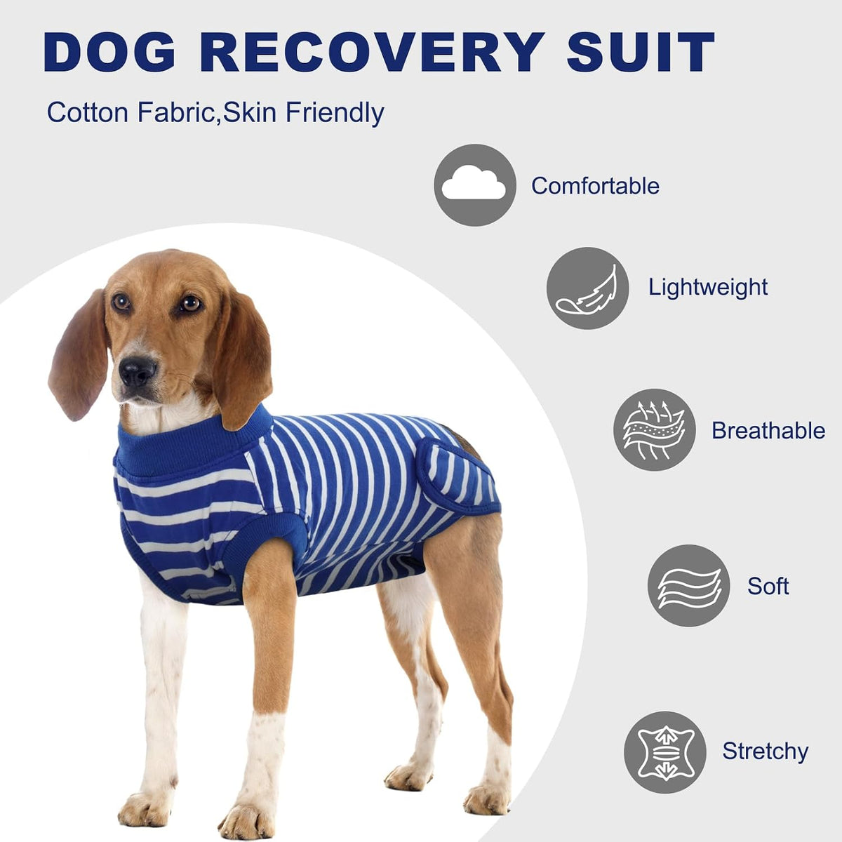 IDOMIK breathable cotton dog suit abdominal wound protection