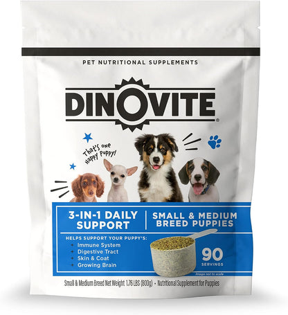 Dinovite Probiotics for Dogs, Probiotic Powder Food Topper for Large Dogs (45+ lb), Daily Digestive Health & Skin Support with Omega-3s, 90 Servings - Image 9