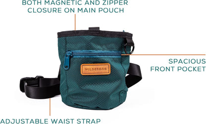 Close-up view of the human food-grade interior fabric of Wilderdog treat pouch