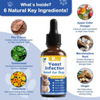 Natural ingredients list on the back label of Herlosfeel pet supplement.