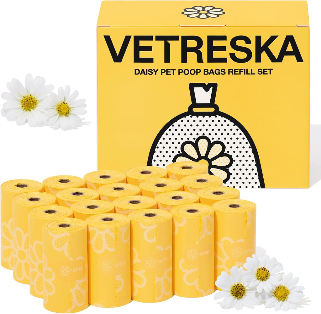VETRESKA Dog Poop Bag Dispenser with Citrus Scented Waste Bags, Leak Proof, Extra Thick and Large Pet Poop Bags for Walking Dog and Cats Litter, 1 Count Holder and 105 Bags, Orange - Image 11