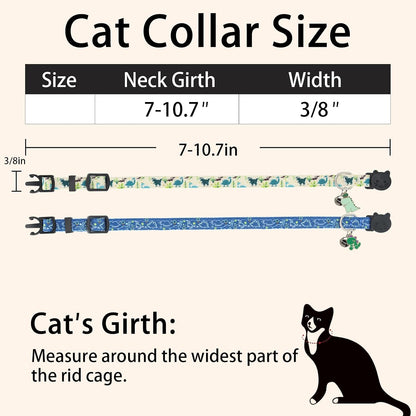 Giecooh safety breakaway pet collar set shown from top angle