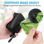 Hilihali zippered pet poop bags holder with waste bag pulling through the central eyelet