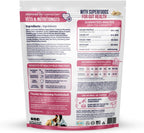 Healthybud raw dog food patties packaging label
