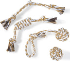 wodoca Dog Rope Toys 4 Pack, Puppy Teething Cotton Knot Chew Rope for Small Medium Dogs, Interactive Tug of War Dog Toys for Boredom, Teeth Cleaning - Image 9