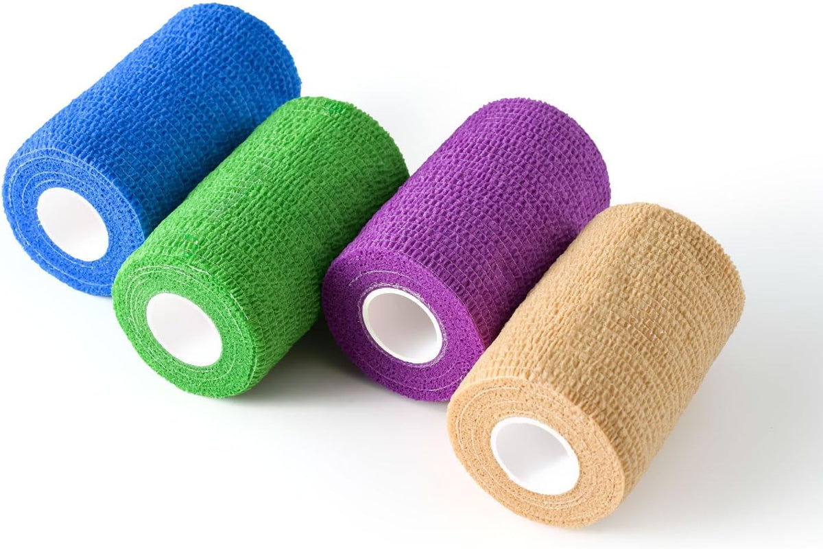 WePet Pet Wrap, Self-Adhesive Non-Woven Bandage, Emergency Cohesive Gauze, for Dogs, Cats, Horse, Birds, Wounds, Wrist Healing, Ankle Sprain, 2 Inch, 12 Rolls - Image 10