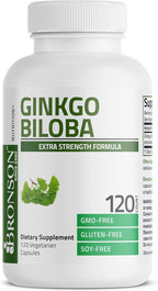 Bronson Ginkgo Biloba Extra Strength Brain & Memory Support 120 Capsules - Image 5