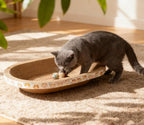 3 Pack Large Cat Scratcher Cardboard, Oval Cat Scratcher Bed Cat Scratch Pad Board Lounge Couch for Indoor Cats Bowl Shaped Cat Scratching Post Nest for Cats Grinding Claw Furniture Protector - Image 9