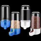 Weewooday automatic bird water feeder front view with classic blue and white design