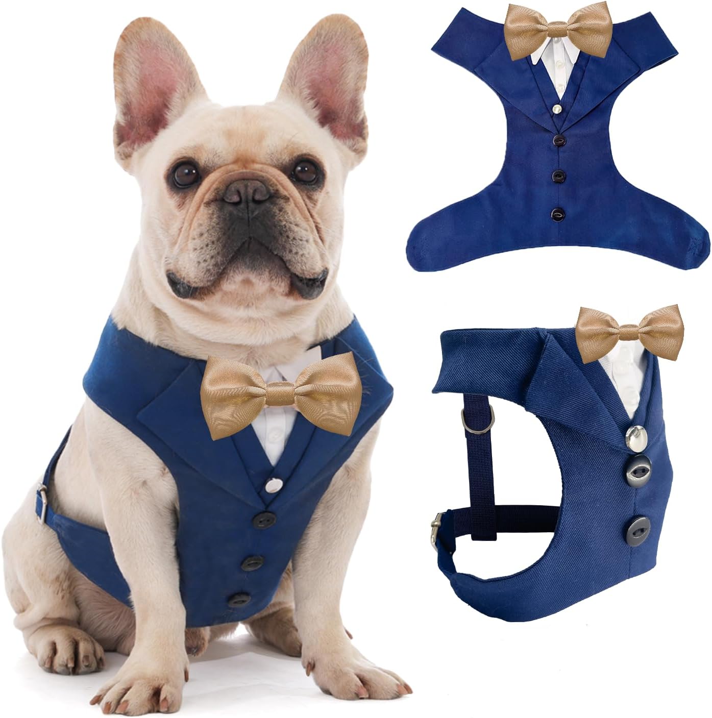 AVERYDAY Dog Tuxedo for Wedding Outfit, Dog Suit and Tie Costumes for Birthday, Halloween, Cosplay, Christmas Party, Pet Formal Wear with Bowtie, Tux for Medium Large Dogs, Bulldog, Labrador, Husky - Image 14